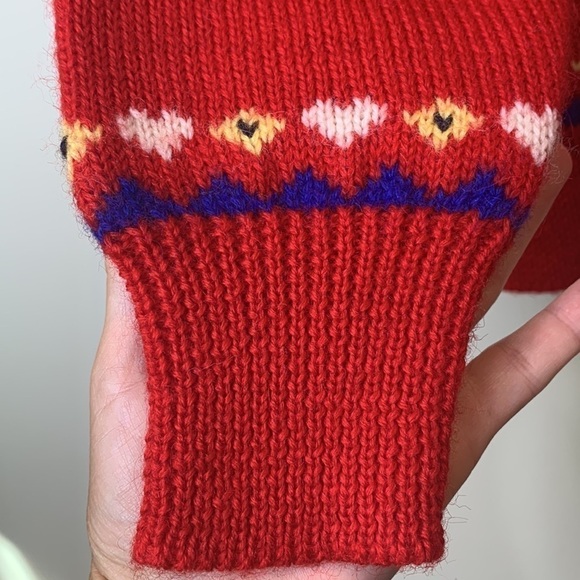 Charter Club Jane Justin Vintage 100% Wool Scottie Dog Knit Button Cardigan M - Picture 10 of 17